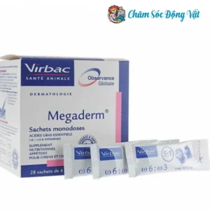 Sản Phẩm Thuốc Dưỡng Mượt Lông Giảm Rụng Megaderm Virbac Pháp (Hộp 28 Gói)